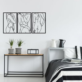 Wallity Sexy Lady 3 Escultura de Pared Negra